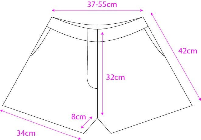 Neon Stripe Cotton Linen Shorts