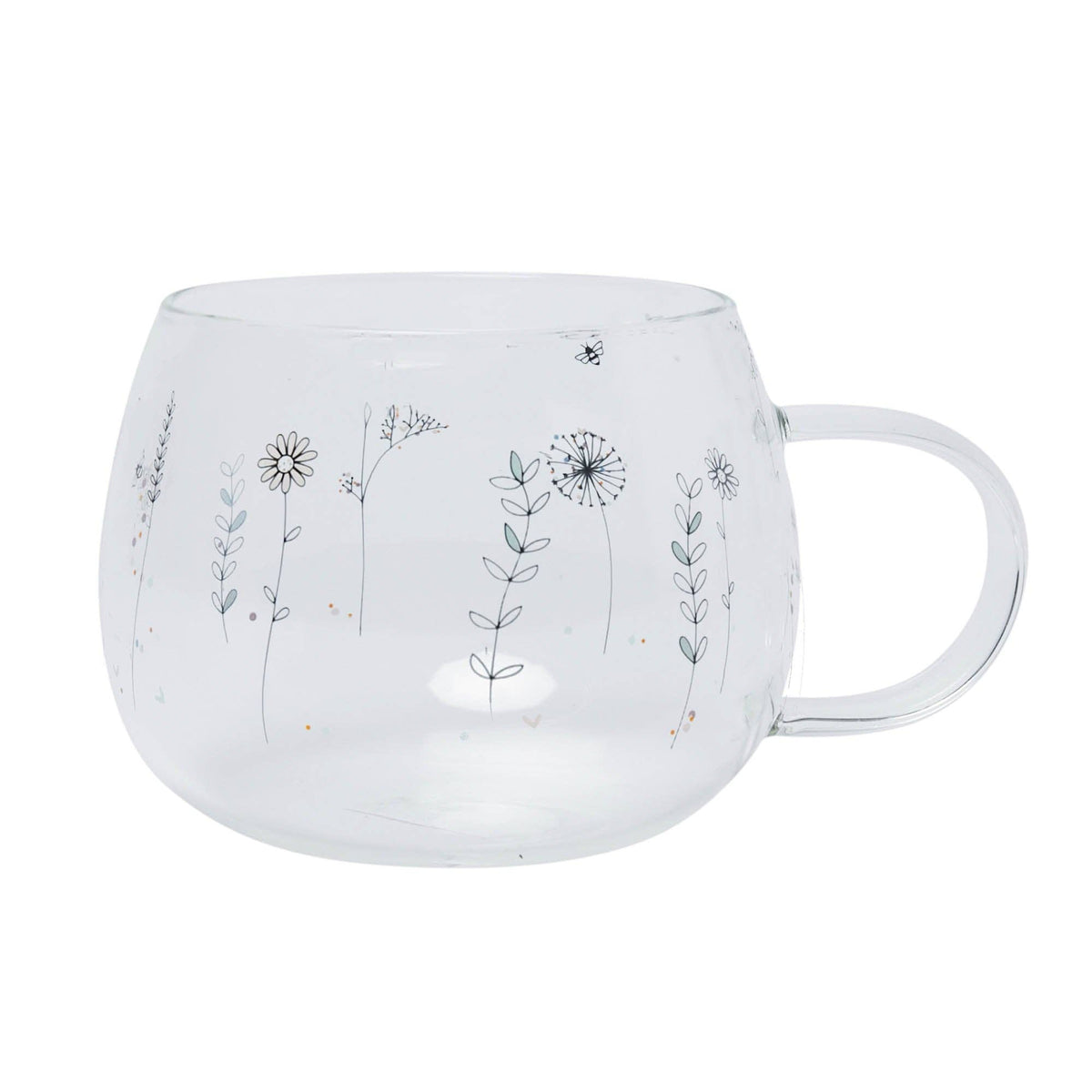 Wildflowers Glass Mug