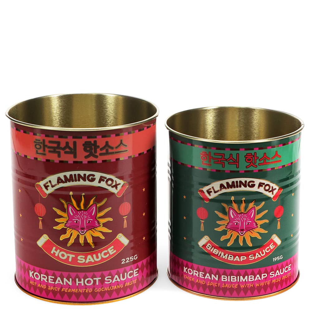 Medium storage tins (set of 2) - Flaming Fox Sauces