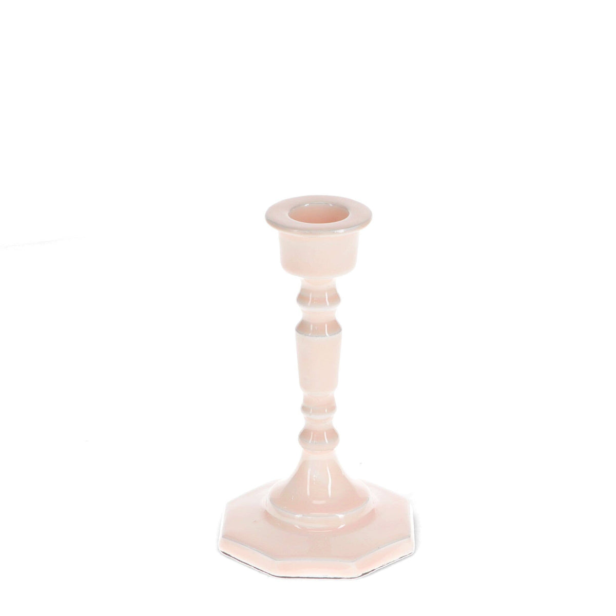 Enamel Candlestick (13cm) - Pink