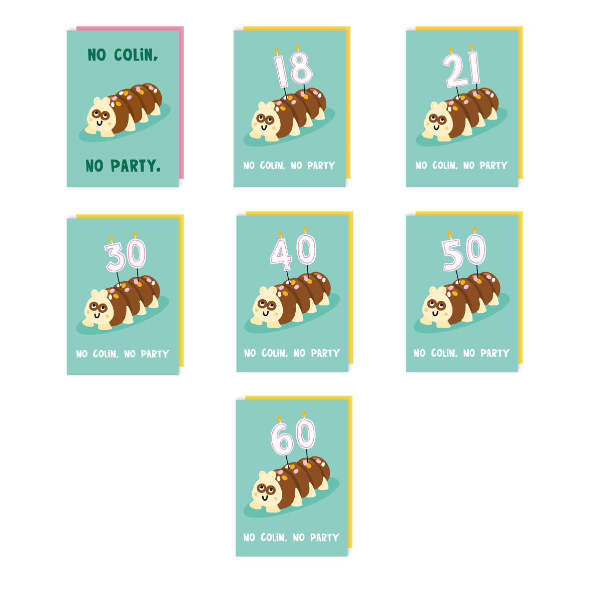 Colin Caterpillar Cake Birthday Card
