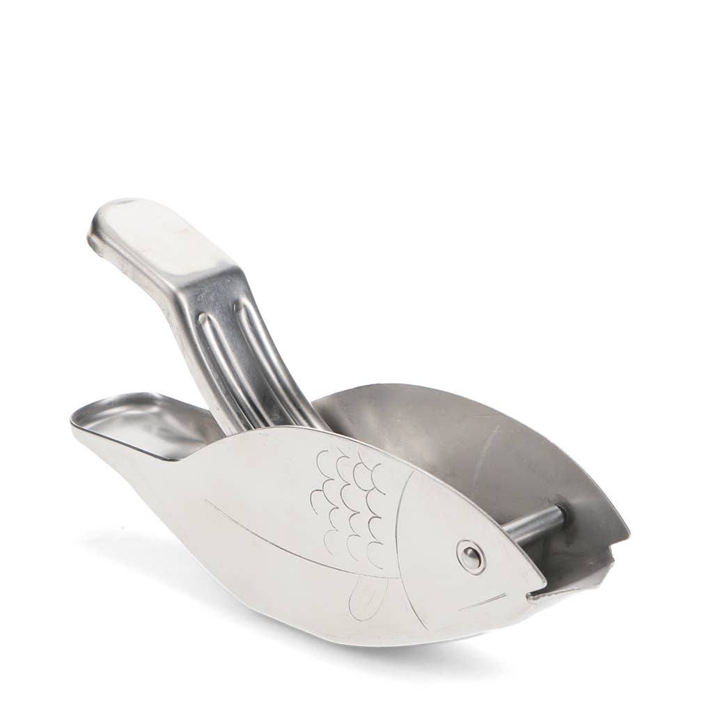 Stainless steel lemon wedge squeezer - Fish