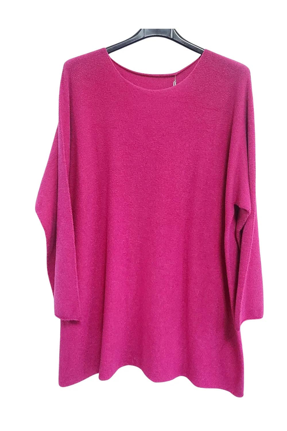 Italian Soft Knit Plain Long Sleeve Jumper Top