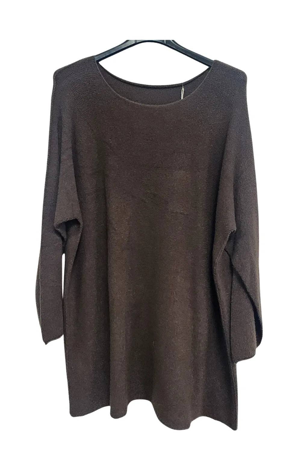 Italian Soft Knit Plain Long Sleeve Jumper Top