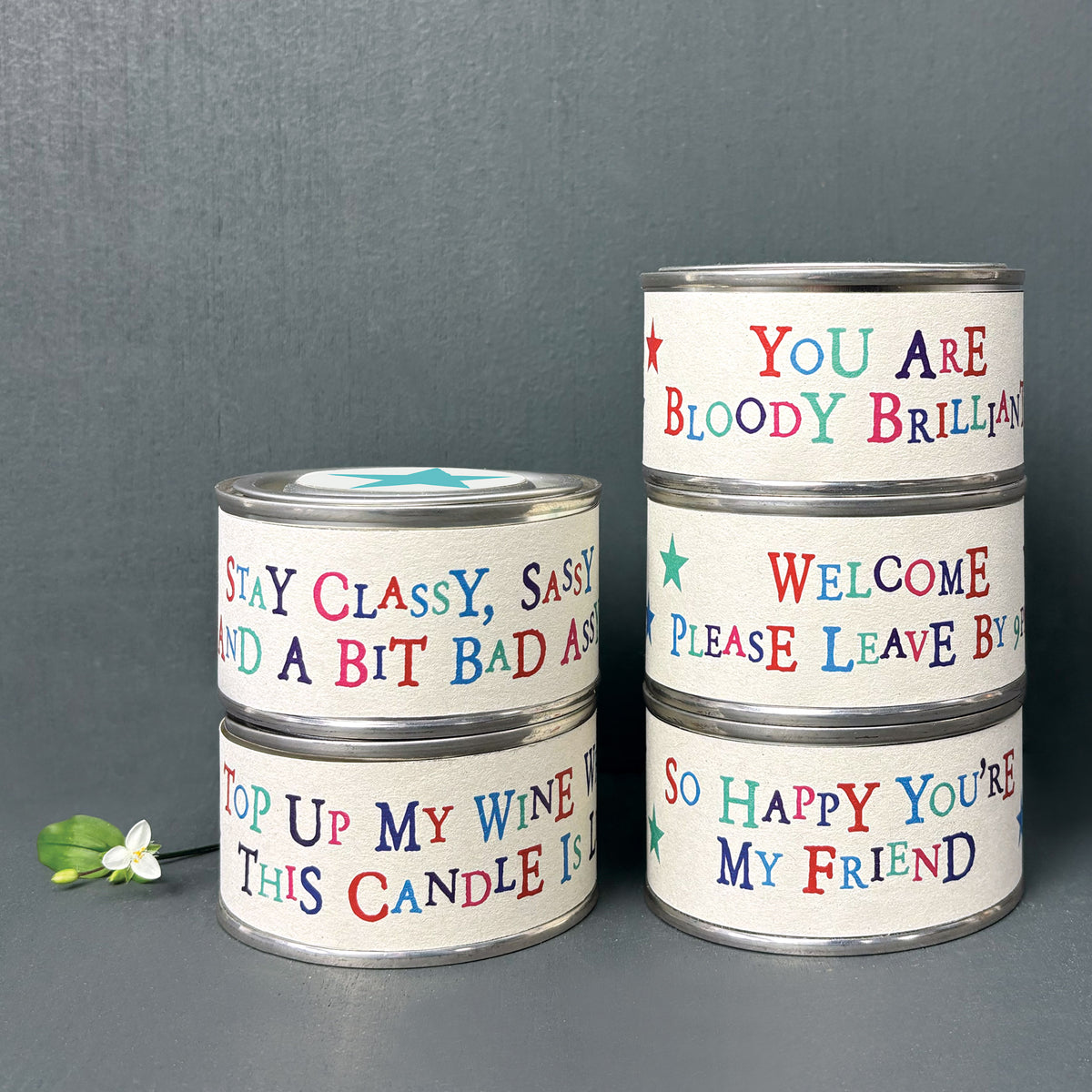 Top Up My Wine Word Candle