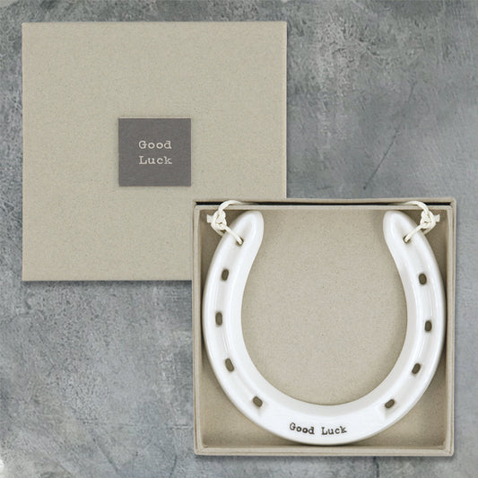 Good Luck Porcelain Horseshoe