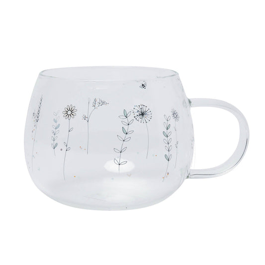 Wildflowers  Glass Mug