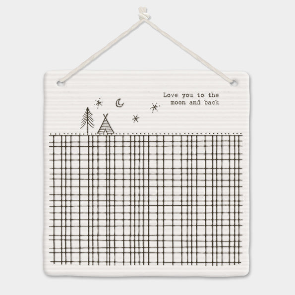 Love You to the Moon and Back Ceramic Square Picture