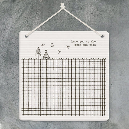 Love You to the Moon and Back Ceramic Square Picture