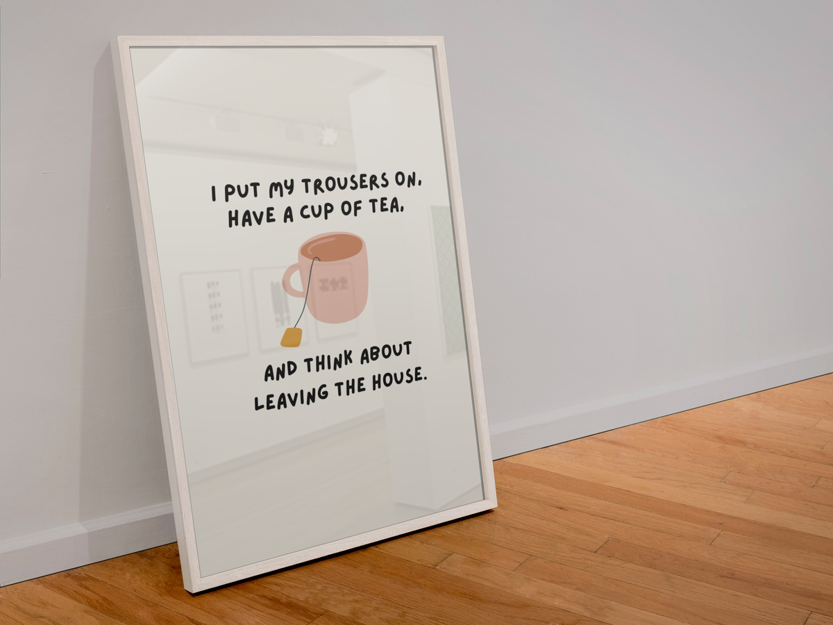 Cup of tea parklife inspired print