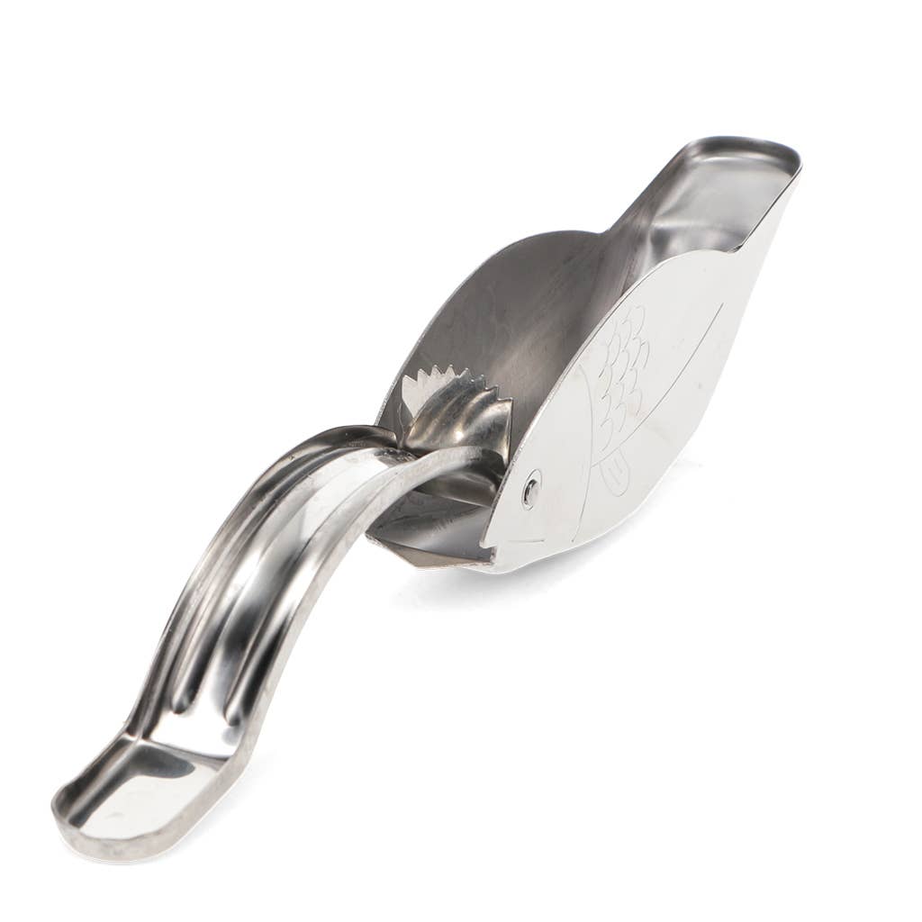 Stainless steel lemon wedge squeezer - Fish