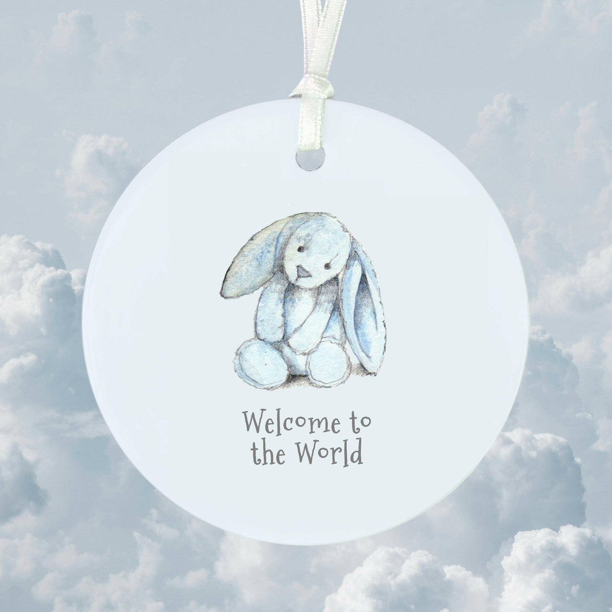 Hanging Ceramic Decoration | Baby Boy Keepsake Gift – Glossy Nursery Ornament