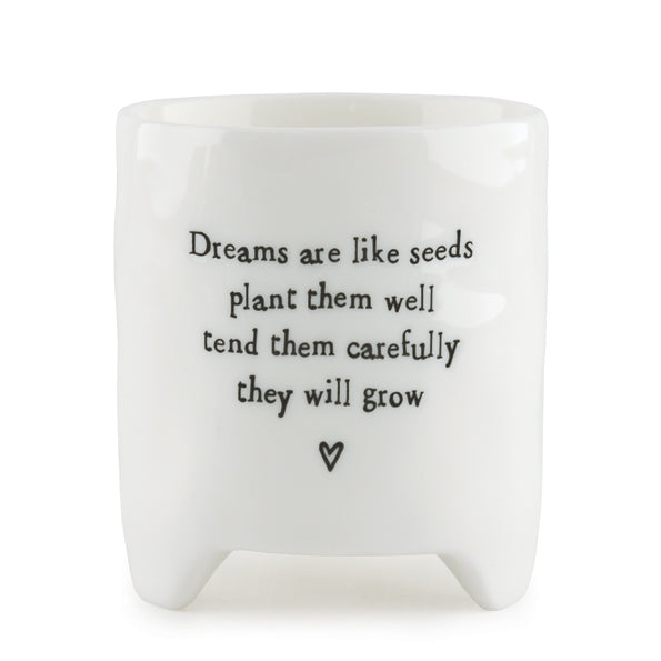 Dreams Are Like Seeds Porcelain Planter