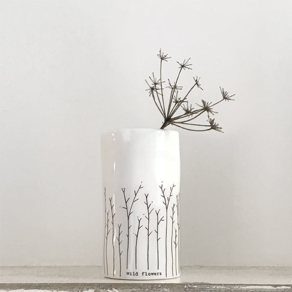 Wild Flowers Porcelain Bud Vase