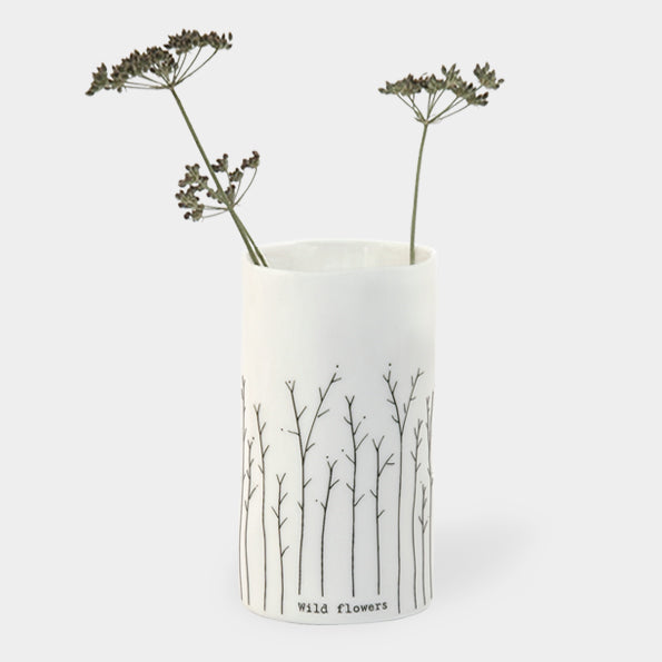 Wild Flowers Porcelain Bud Vase