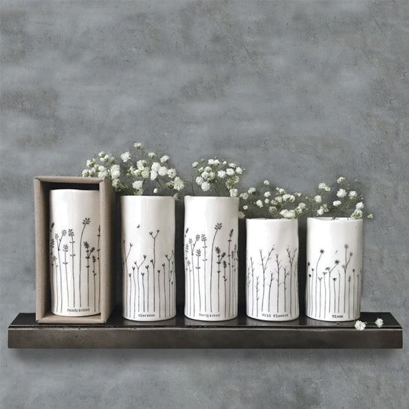Wild Flowers Porcelain Bud Vase