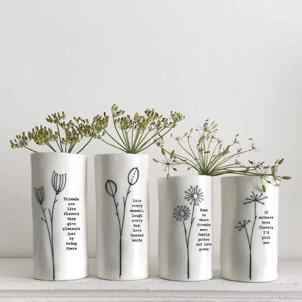 Home Where Friends Meet Small Porcelain Vase