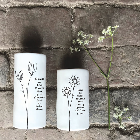 Home Where Friends Meet Small Porcelain Vase