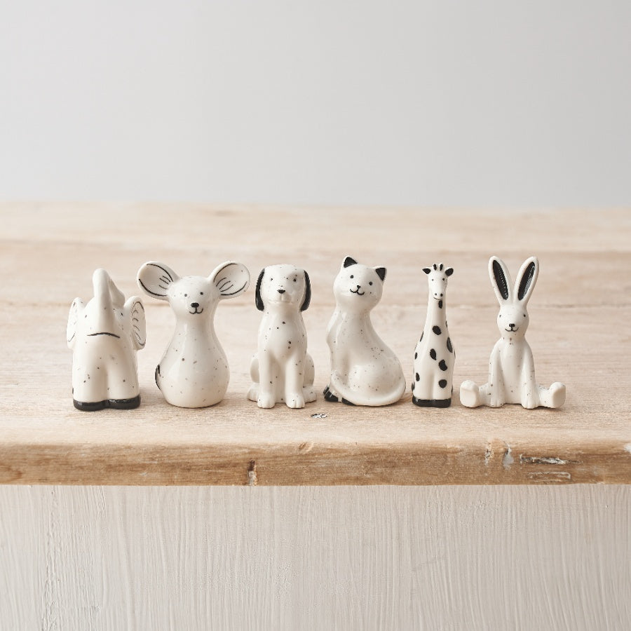 6cm Speckle Porcelain Elephant