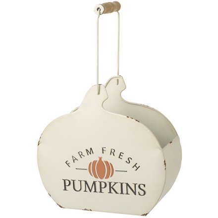Farm Fresh Pumpkins Metal Holder, 24cm