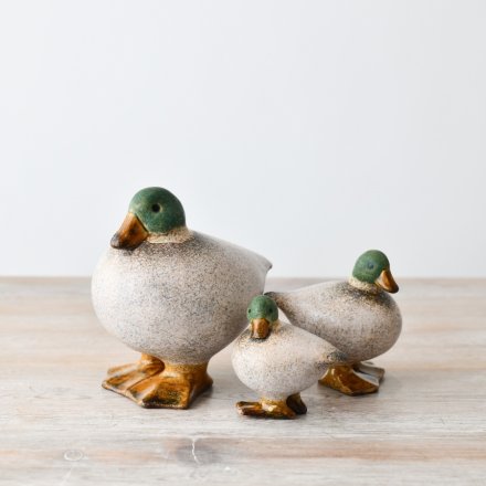 Speckled Fat Duck Ornament, 7.6cm
