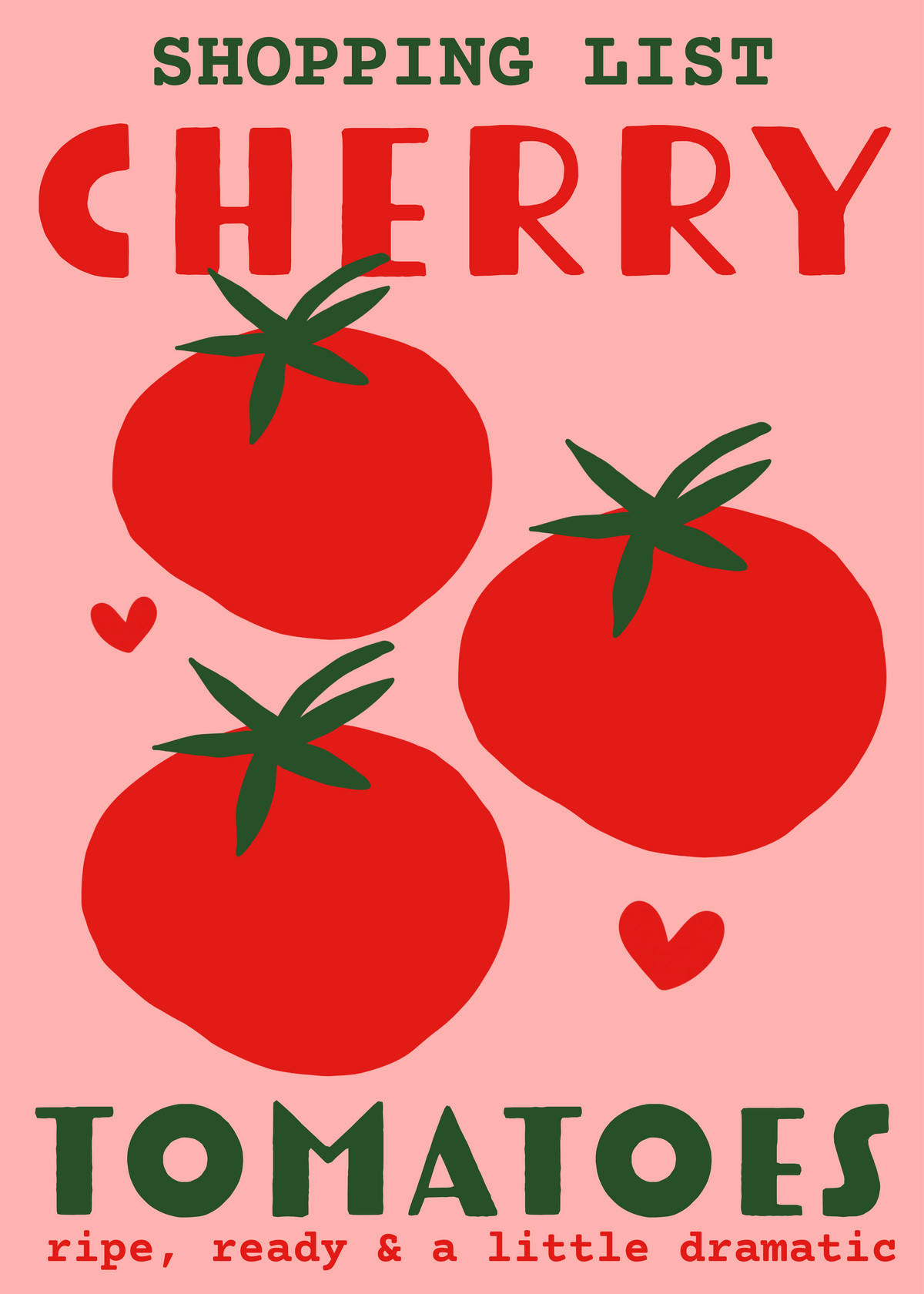 Cherry Tomatoes colourful print