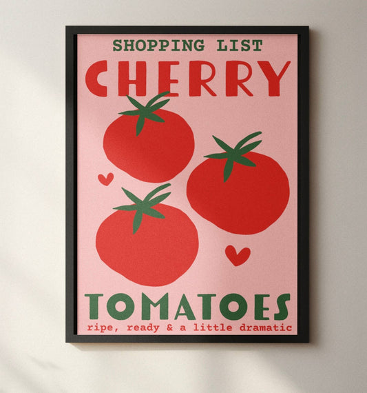 Cherry Tomatoes colourful print
