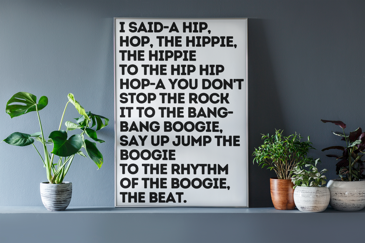 Rappers Delight Lyrics Print