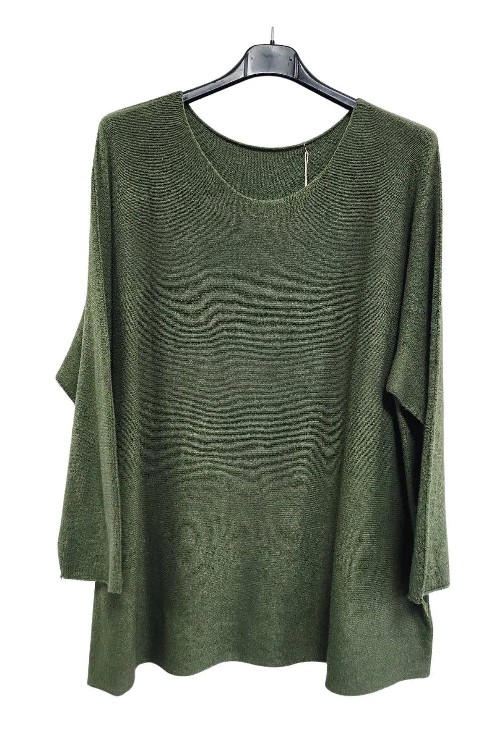 Italian Soft Knit Plain Long Sleeve Jumper Top