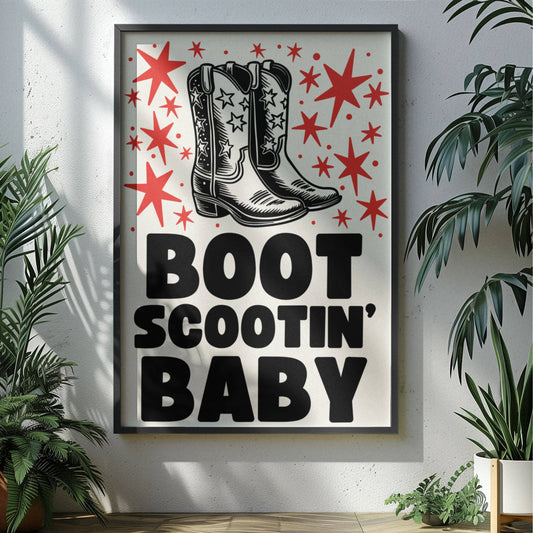Boot Scootin’ baby print