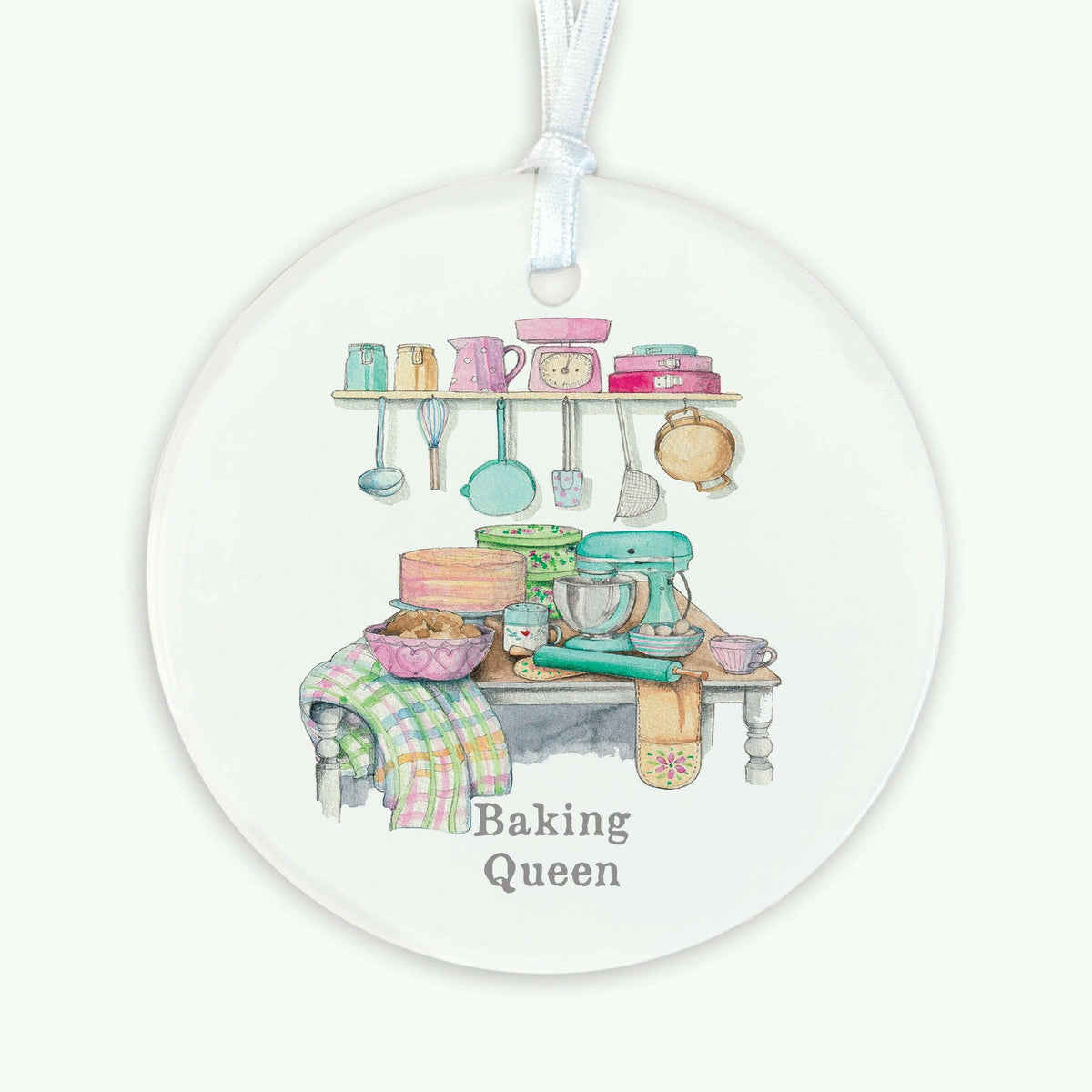 Ceramic Keepsake Decoration – Handmade Ceramic Hanging Ornament with Greeting Card Gift