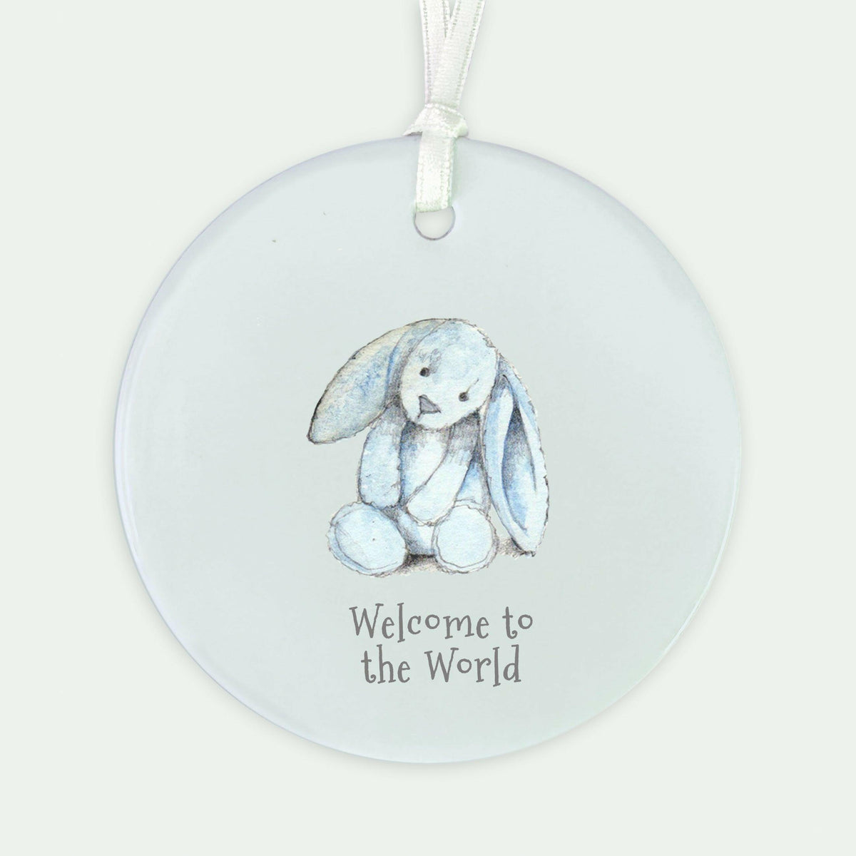 Hanging Ceramic Decoration | Baby Boy Keepsake Gift – Glossy Nursery Ornament