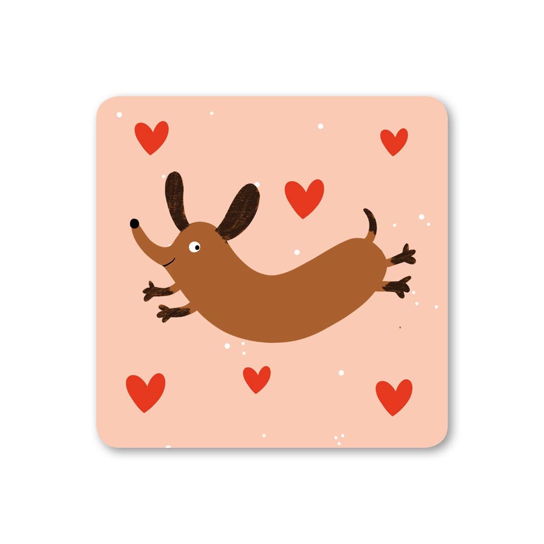 Jumpy Sausage Dog Coaster