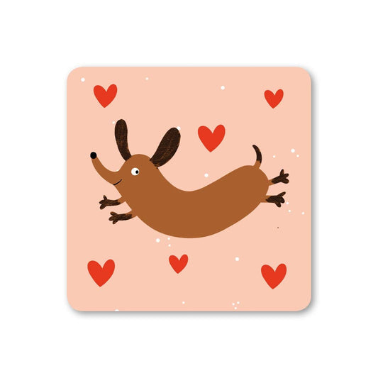 Jumpy Sausage Dog Coaster
