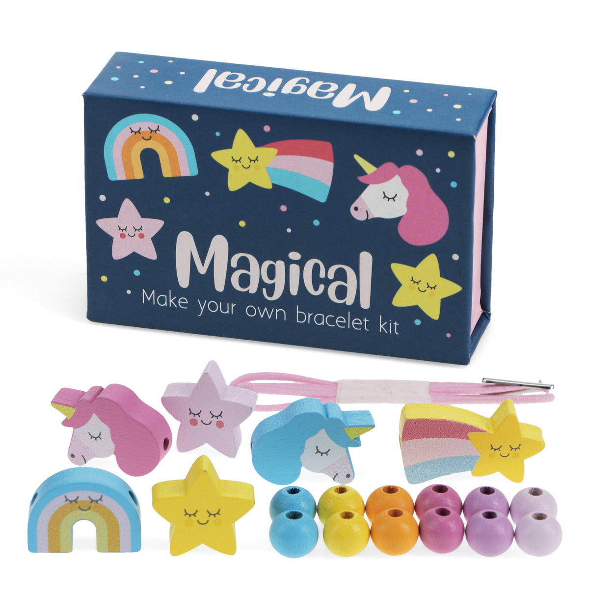 Wooden bead bracelet kit - Magical