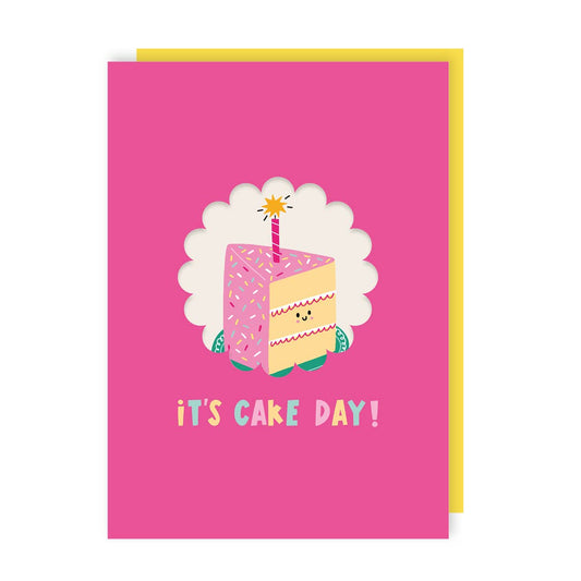 Cake Day Birthday Card - Die Cut Design