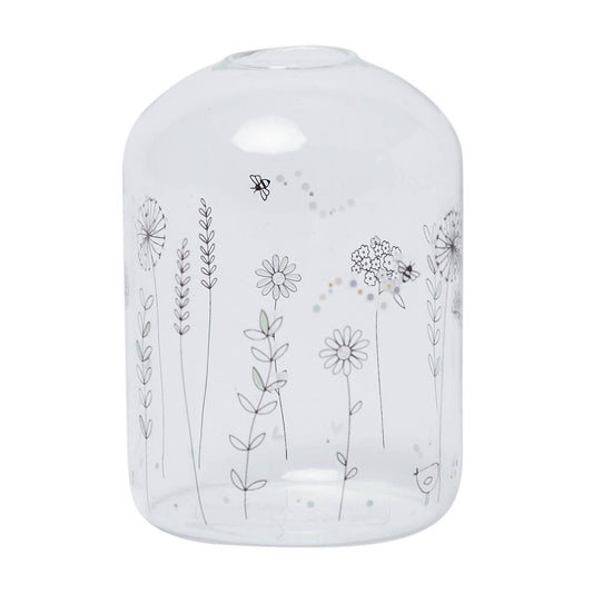 Wildflowers Borosilicate Glass Vase