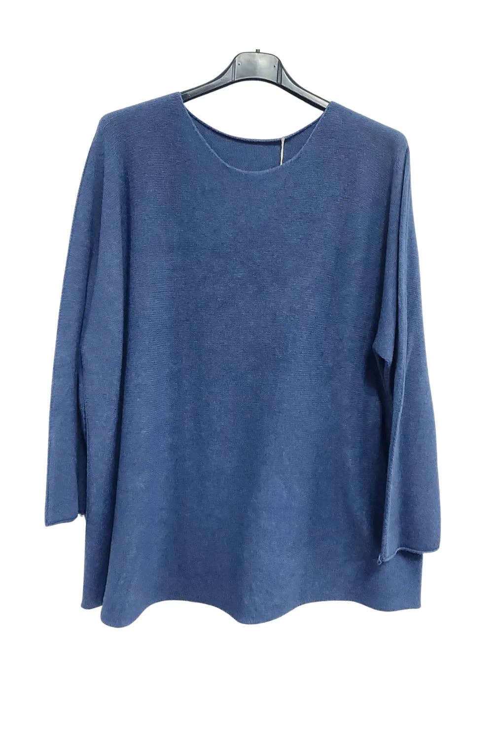 Italian Soft Knit Plain Long Sleeve Jumper Top
