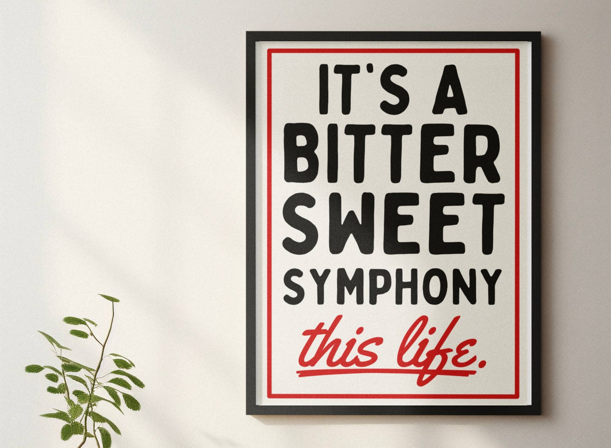 Bitter sweet symphony retro style print